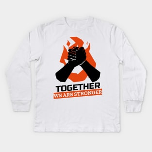 Stronger Together Social Equality Kids Long Sleeve T-Shirt